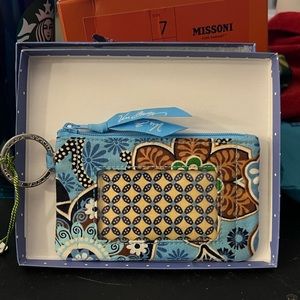 Vera Bradley Zip ID Case Bali Blue NWT DISCONTINUED